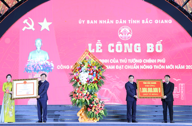 Huyện Lục Nam tỉnh Bắc Giang đạt chuẩn nông thôn mới năm 2023