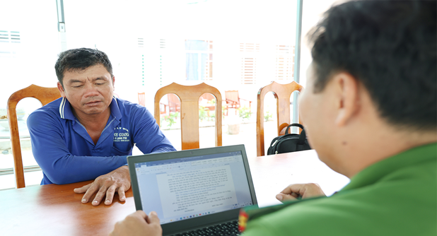 Trần Hữu Cường khai nhận tại Cơ quan Công an