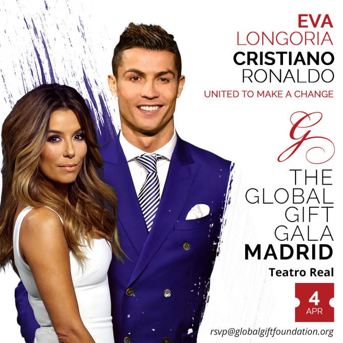 Cristiano Ronaldo sẽ nhận giải thưởng Bác Ái do Global Gift trao tặng