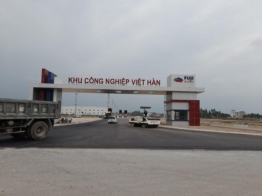 KCN Việt Hàn nơi Công ty TNHH Ja Solar Ne Việt Nam xây dựng công trình không có giấy phép.