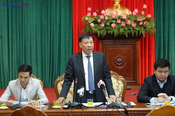 Ông Tô Văn Động, Giám đốc Sở Văn hoá - Thể thao Hà Nội thông tin về các hoạt động văn hoá, nghệ thuật sắp tới. (Ảnh: Đức Biên)