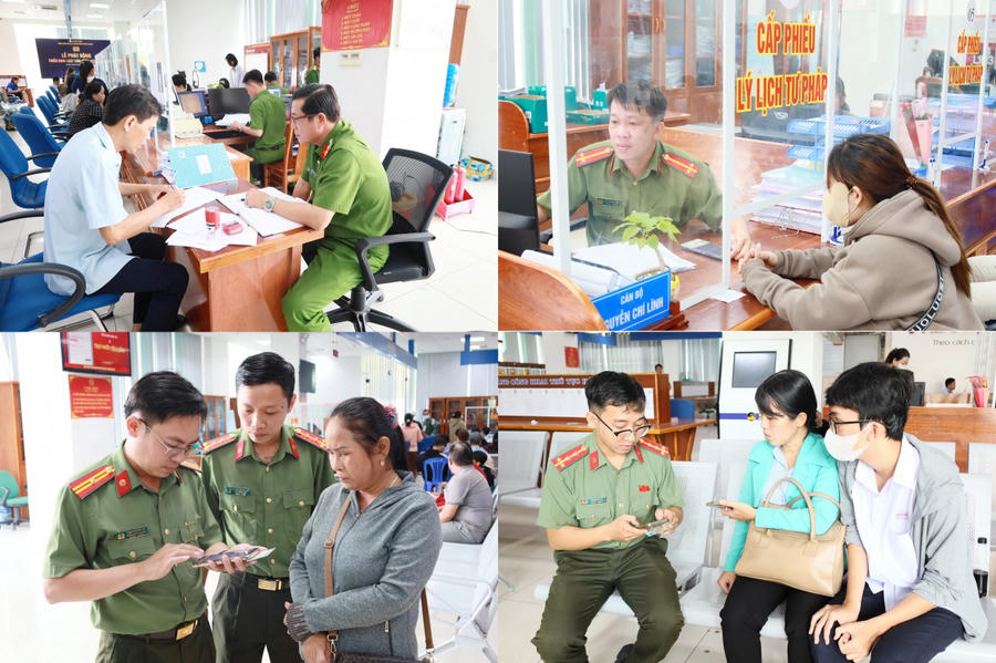 Thanh niên tình nguyện đồng hành cùng người dân trong giải quyết thủ tục hành chính, hướng dẫn tiện ích VNeID.