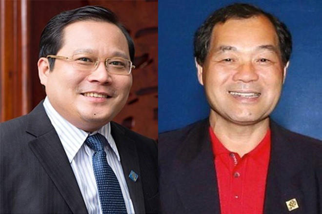 Phan Huy Khang (trái) và Trầm Bê. Ảnh: Công an cung cấp.