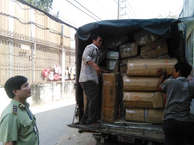 Cơ quan chức năng đã tiến hành lập biên bản lô hàng trên.