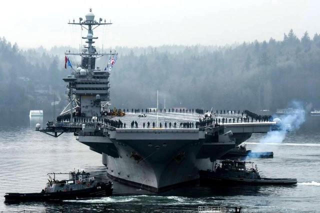 Tàu sân bay John C. Stennis. (Ảnh: AFP)