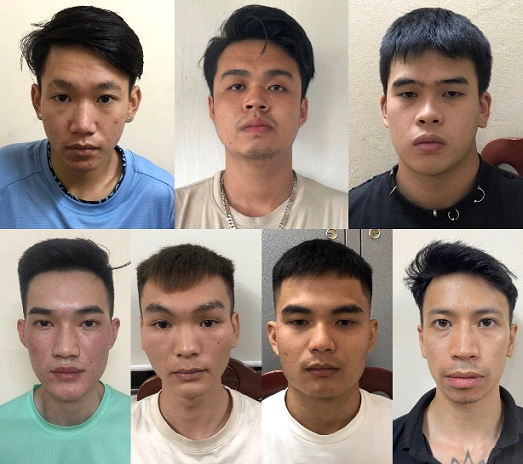 Các đối tượng bị bắt giữ.