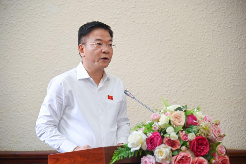 Bộ trưởng Lê Thành Long phát biểu tại buổi lễ.