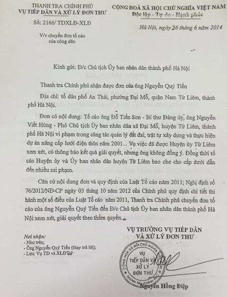 Hàng loạt cơ quan Trung ương chỉ đạo, sai phạm tại phường Đại Mỗ vẫn chưa có kết quả xử lý cuối cùng.