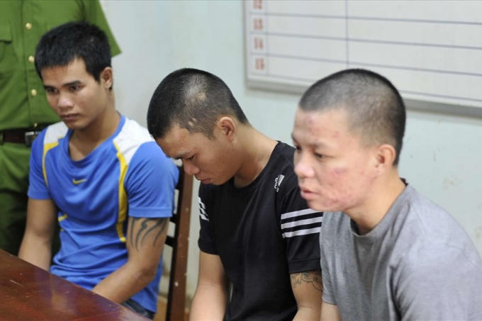 Các đối tượng bị bắt giữ.