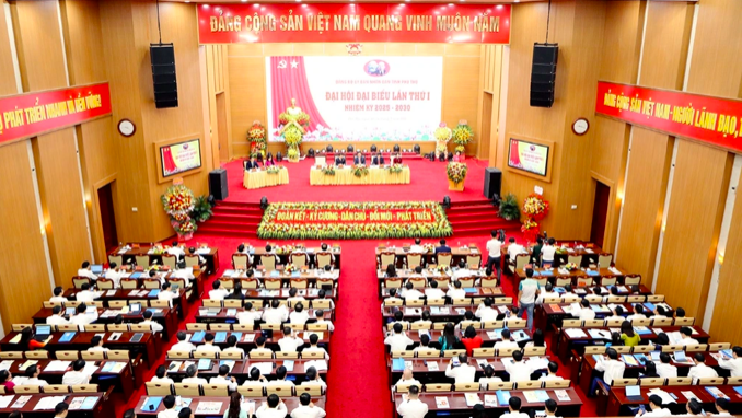 Đại hội Đại biểu Đảng bộ UBND tỉnh Phú Thọ lần thứ nhất, nhiệm kỳ 2025-2030 diễn ra ngày 31/7. (Ảnh: Ngọc Kiên)