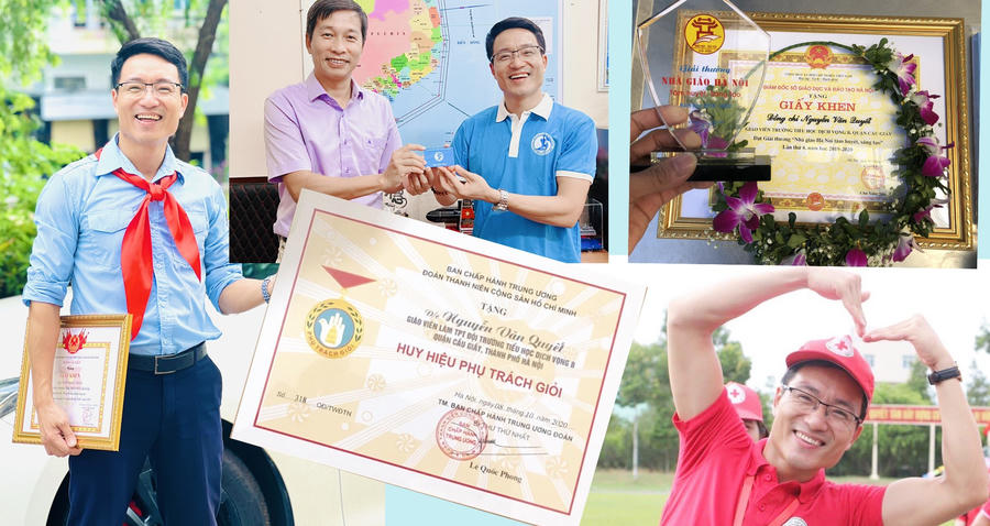 Tâm niệm của thầy Quyết là cố gắng chia sẻ, tìm mọi cách để vận động, gắn kết, chia sẻ kinh nghiệm với đồng nghiệp.