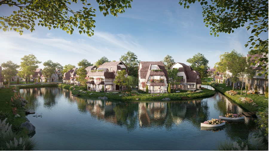 Mỗi m2 xây dựng tại Đảo Châu Âu sẽ có 2m2 mặt nước tương ứng.