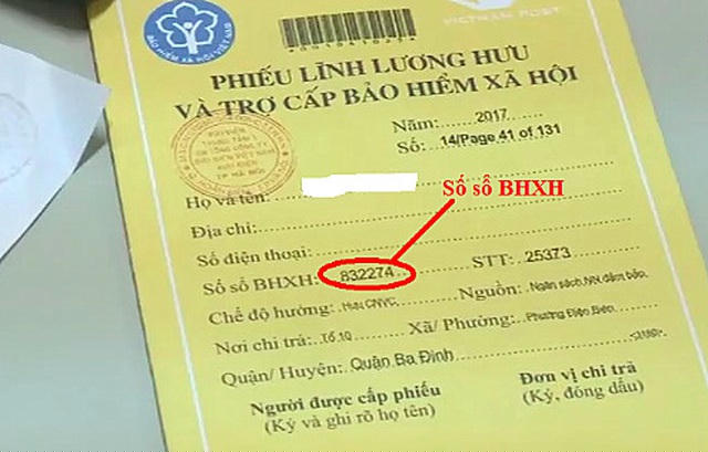 Số sổ BHXH.