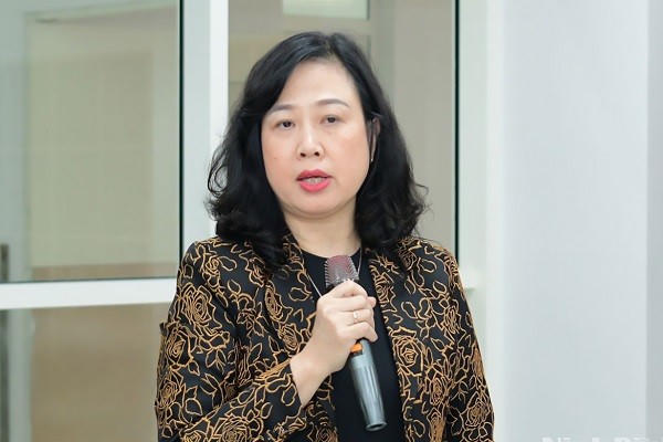 Bà Đào Hồng Lan, Ủy viên Trung ương Đảng, Bộ trưởng Bộ Y tế phát biểu tại buổi kiểm tra.