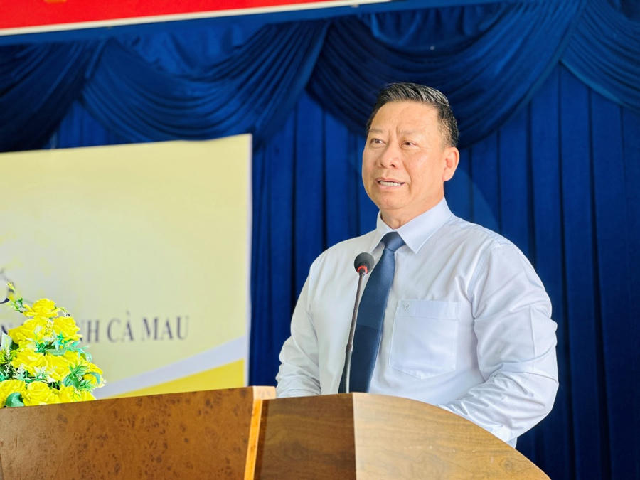 Thứ trưởng Bộ Tư pháp Nguyễn Thanh Ngọc chúc mừng, ghi nhận và mong muốn THADS tỉnh Cà Mau tiếp tục kiện toàn bộ máy, thích ứng với tình mới sau hợp nhất.