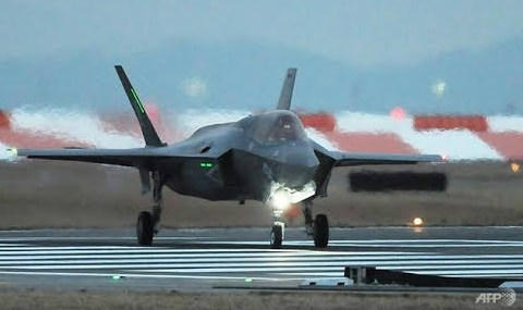 Máy bay chiến đấu tàng hình F-35B của Mỹ tại Nhật Bản hồi tháng 1.