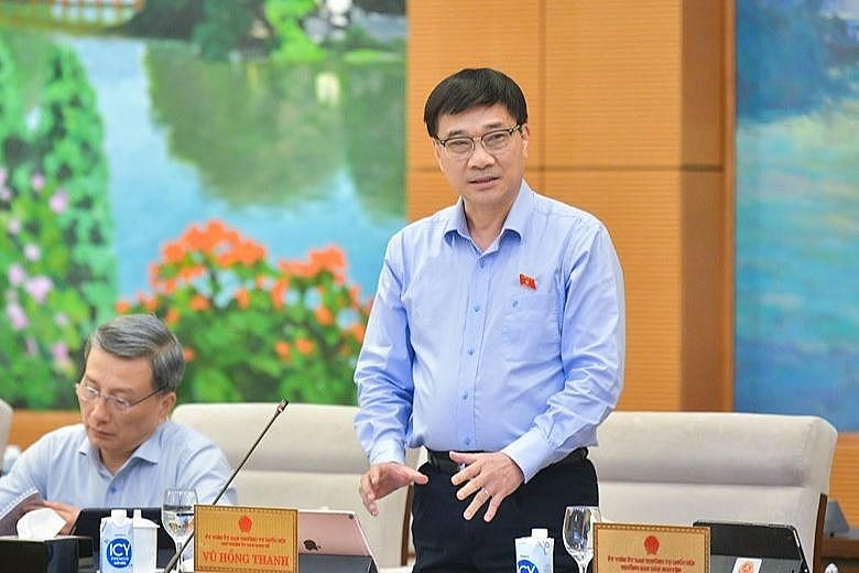 Chủ nhiệm Ủy ban Kinh tế Vũ Hồng Thanh phát biểu tại phiên họp. (Ảnh: Quochoi.vn)