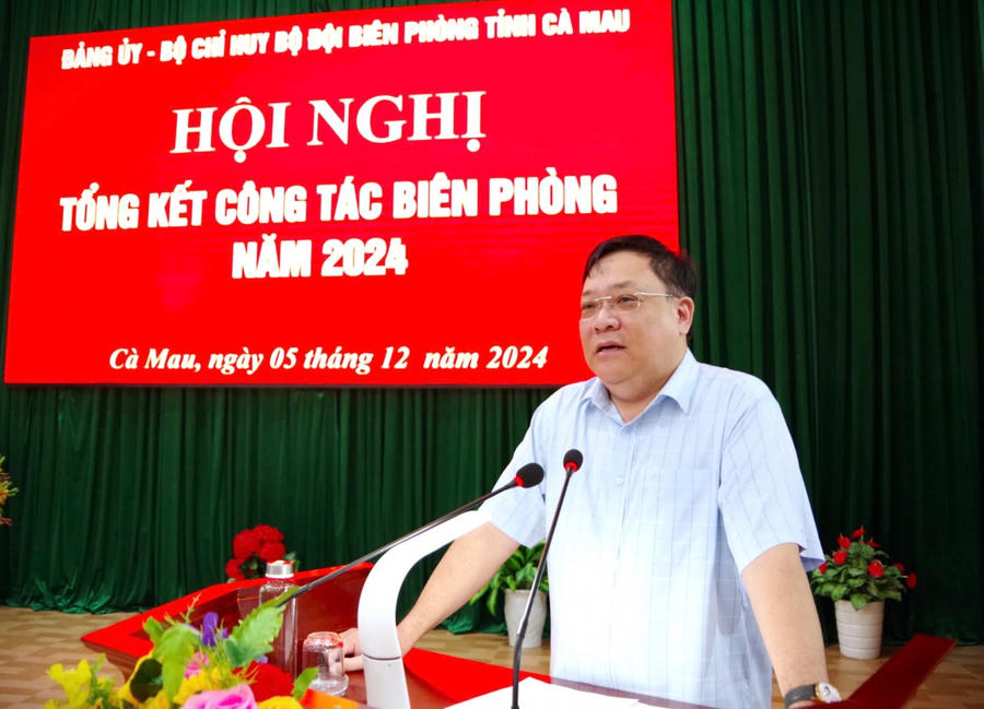 Ông Phạm Thành Ngại - Phó Bí thư Tỉnh ủy, Chủ tịch UBND tỉnh Cà Mau, phát biểu chỉ đạo tại Hội nghị.