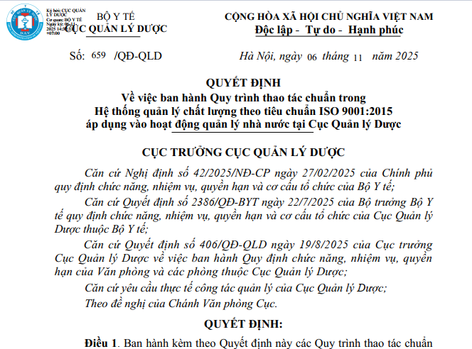 Một phần của Quyết định.
