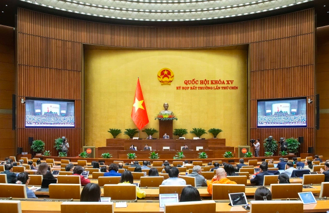 Kỳ họp Quốc hội bất thường lần thứ 9, hồi tháng 2. Ảnh: Phạm Thắng