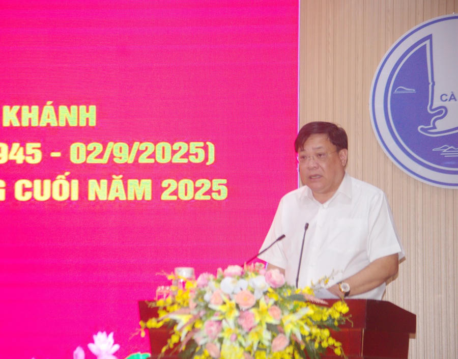 Ông Phạm Thành Ngại – Phó Bí thư Tỉnh ủy, Chủ tịch UBND tỉnh Cà Mau, phát biểu tại lễ phát động.
