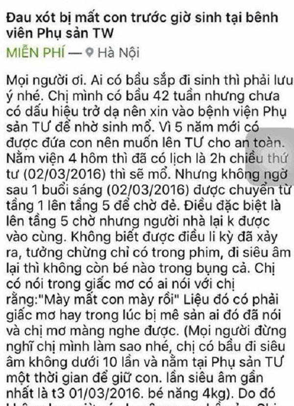 Câu chuyện được chia sẻ trên facebook gây xôn xao dư luận.