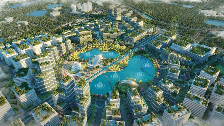 Phối cảnh dự án Khu Công nghệ cao Sinh học Hà Nội.