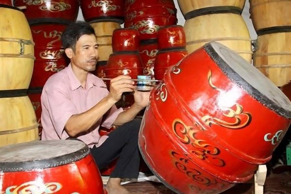 Làng nghề trống Đọi Tam đã được công nhận là Di sản văn hóa phi vật thể cấp quốc gia.