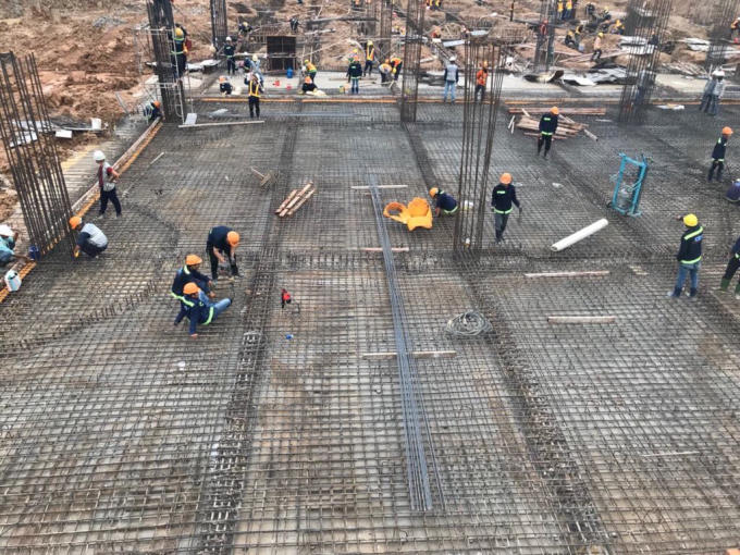 Phần móng công trình vi phạm diện tích 5.000 m2.