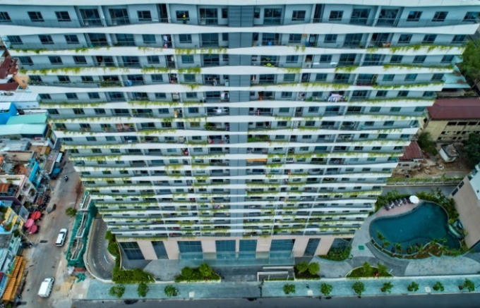 Hình ảnh thực tế tại dự án, Block A, B đã có gần 300 gia đình vào ở.