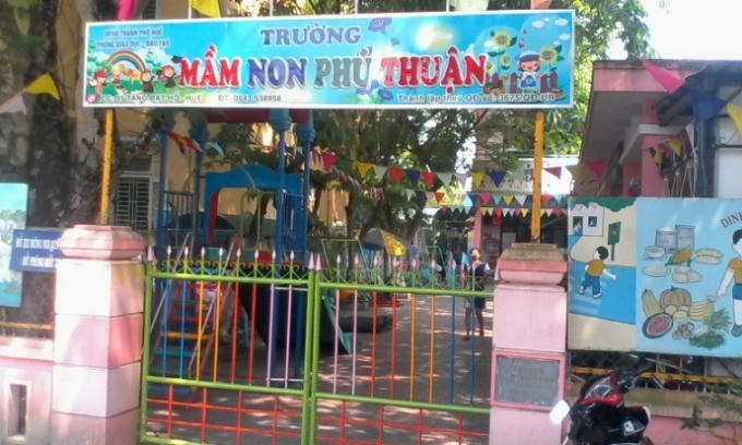 Trường Mầm non Phú Nhuận nơi xảy ra sự việc.