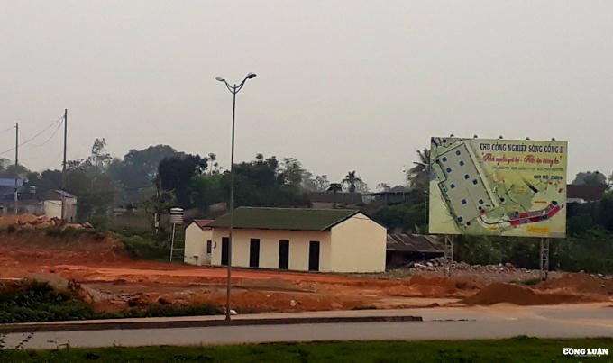 Nhiều hạng mục hạ tầng kỹ thuật tại Dự án KCN Sông Công II vẫn chưa được triển khai. Ảnh: Ngọc Thành.