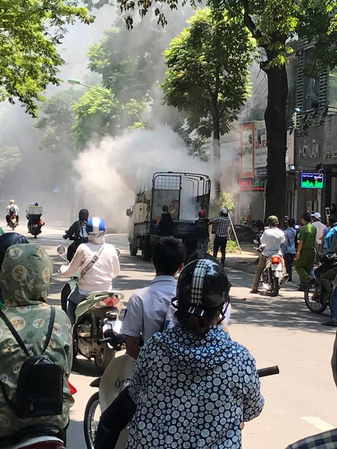 Đám cháy đã được xử lý.(Ảnh N.P.N.Đ)