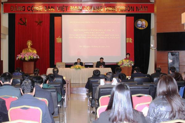 Các đại biểu tham dự Hội nghị tổng kết, đánh giá hoạt động năm 2018, triển khai phương hướng nhiệm vụ năm 2019.