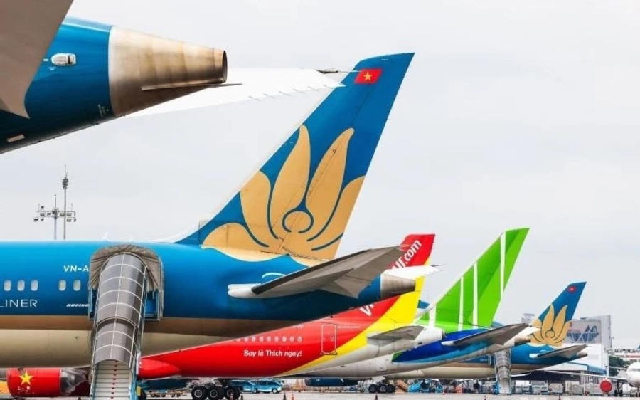 Máy bay của các hãng hàng không Việt Nam.