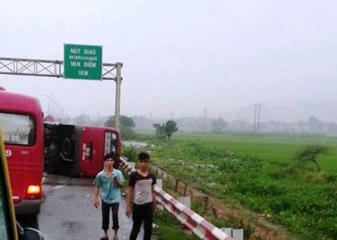 Hiện trường vụ tai nạn.