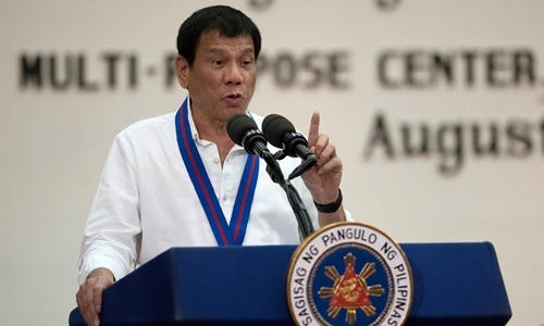Tổng thống Philippines Rodrigo Duterte. (Ảnh: Reuters)