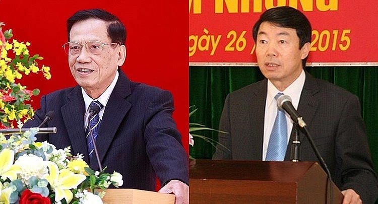 Ông Ngô Đức Vượng (trái) và ông Nguyễn Doãn Khánh (phải) nguyên Bí thư tỉnh Phú Thọ.