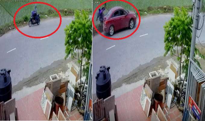 &Ocirc; t&ocirc; lấn l&agrave;n đ&acirc;m trực diện xe m&aacute;y.