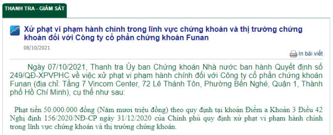 cty cp chung khoan funan