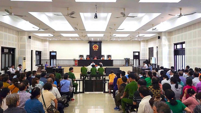 Quang cảnh phiên tòa. Ảnh: PLO