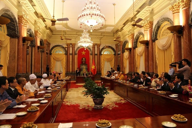 Quang cảnh buổi tiếp đón.