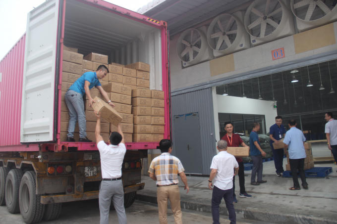 Sau 30 ngày hoạt động, nhà máy may An Hưng đã xuất xưởng lô hàng đầu tiên