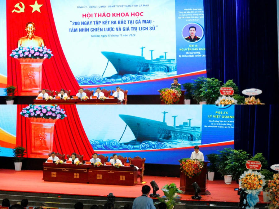 Các đại biểu tham luận tại Hội thảo.