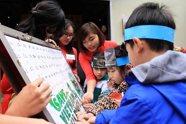 Chương trình có nhiều em học sinh nhỏ tham gia.