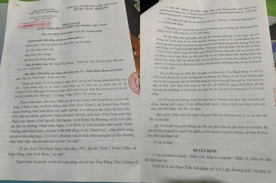Bản án sơ thẩm đã xác định và làm rõ hành vi của bị cáo, tuy nhiên, phía bị hại vẫn chưa đồng ý với bản án
