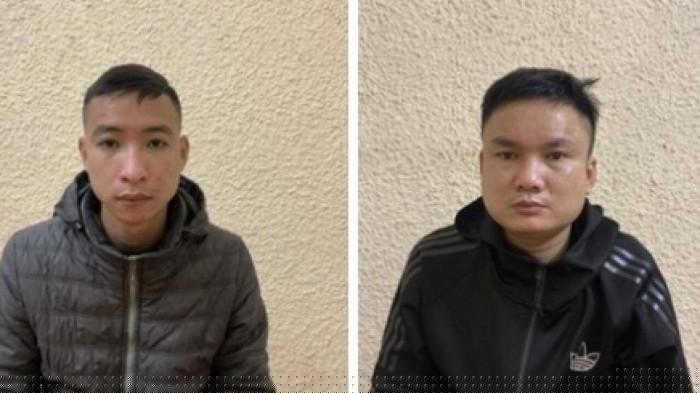 Đối tượng Bùi Tiến Đạt (trái) và Nguyễn Hải Nam