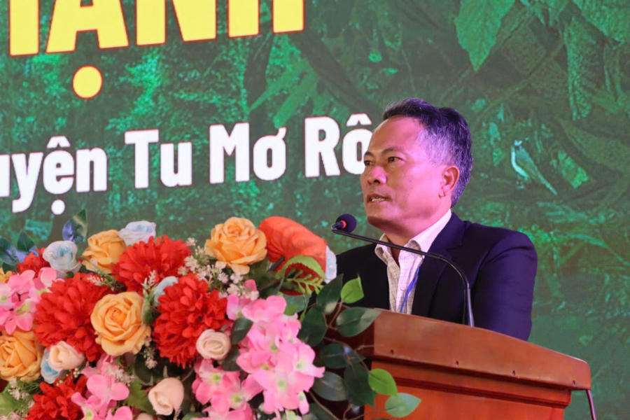Ông Võ Trung Mạnh- Chủ tịch UBND huyện Tu Mơ Rông chủ trì hội thảo