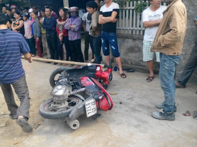 Hiện trường vụ tai nạn.