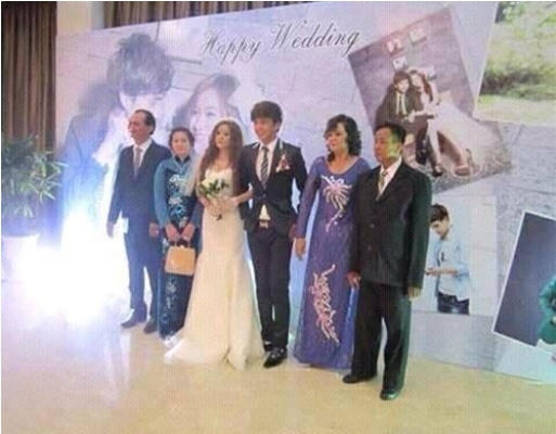 Những hình ảnh về đám cưới của Hồ Quang Hiếu bất ngờ được tung lên mạng vào ngày hôm qua. Ảnh: facebook.
